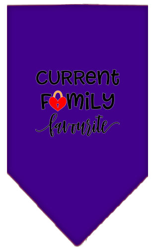 Family Favorite Screen Print Bandana Purple Large